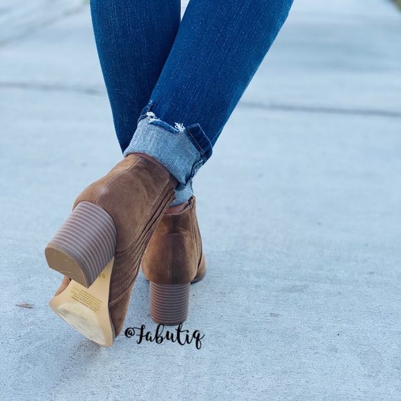 Tan Ankle Slip On Bootie - Picture 3 of 4